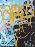 Yellow Aqua Graffiti I