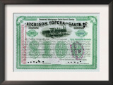 Atchison  Topeka and Santa Fe Stock Certificate