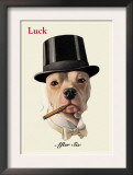 Dog in Top Hat Smoking a Cigar