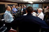 President Obama: Discussion of the mission against Osama bin Laden: Situation Room  May 1  2011