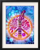 60s Style Peace Sign with Guitar Neck