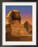 The Sphinx with the Pyramids of Giza in the Background