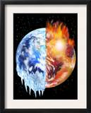 Half of the Earth Melting and Half of the Earth Burning