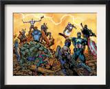 Ultimate Comics Avengers 1 Cover: Hawkeye  Captain America  Nick Fury and Iron Man
