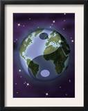 Earth with Ying and Yang Symbols