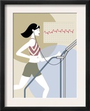 Woman Walking on a Treadmill