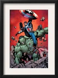 Ultimate Avengers 4 Cover: Captain America  Hulk  Red Wasp and Black Widow