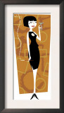 A Beatnik Woman with a Cigarette and a Martini