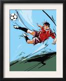 Man Kicking a Soccer Ball
