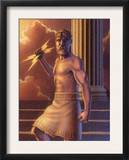 Zeus Holding Lightning Bolts