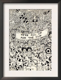 We're All Up For the Cup  Football Crowd Cartoon