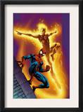 Ultimate Spider-Man 68 Cover: Spider-Man and Human Torch