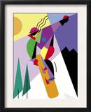 A Snowboarder Jumping