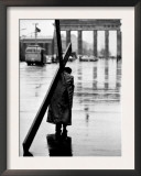 Man Carrying Cross  Berlin  October 1961