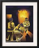 Firemen Entering a Burning Building