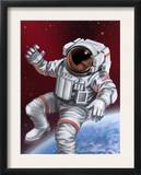 An Astronaut Floating Through Space