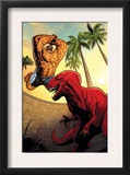 Marvel Adventures Fantastic Four 41 Cover: Thing and Devil Dinosaur