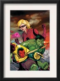 The Mighty Avengers 23 Cover: Vision  Hulk and Stature