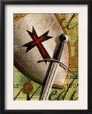 Medieval Sword and Shield Montage
