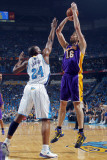 Los Angeles Lakers v New Orleans Hornets - Game Six  New Orleans  LA - APRIL 28: Pau Gasol and Carl