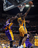 Los Angeles Lakers v New Orleans Hornets - Game Three  New Orleans  LA - APRIL 22: Carl Landry and 