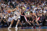 Portland Trailblazers v Dallas Mavericks - Game Five  Dallas  TX - APRIL 25: Dirk Nowitzki and LaMa