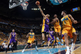 Los Angeles Lakers v New Orleans Hornets - Game Three  New Orleans  LA - APRIL 22: Derek Fisher and