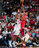Chicago Bulls v Atlanta Hawks - Game Four   ATLANTA - MAY 8: Derrick Rose and Jason Collins
