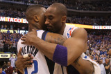 Los Angeles Lakers v Dallas Mavericks - Game Four  Dallas  TX - MAY 08: Kobe Bryant and DeShawn Ste