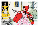 Little Red Riding Hoods Leaves For Grandma's