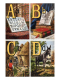 A  B  C  D Illustrated Letters