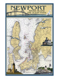 Newport  Rhode Island Nautical Chart