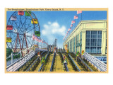 Coney Island  New York - Steeplechase Park View of the Ride