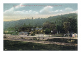 Olean  New York - WNY&P Railroad Lines; Riverhurst Park Entrance Scene