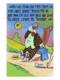 Comic Cartoon - Man Noting When He Was Young the Ladies Came in Droves