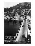 Big Bear Lake  California - View of Highway across the Dam