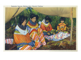 Florida - Seminole Ladies Making Colorful Clothing