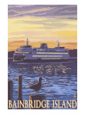 Bainbridge Island  WA - Ferry and Sunset