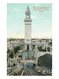 Chicago  Illinois - White City Amusement Park; View of Electric Tower and Chutes