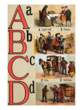 A  B  C  D Illustrated Letters