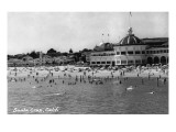 Santa Cruz  California - Crowds on the Beach Photograph