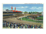 Louisville  Kentucky - Souvenir of the Kentucky Derby; Race Scene