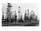 California - View of Oil Fields near Los Angeles