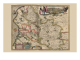 Map of the Area Around Arras  France 1622