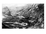 Alaska - Aerial View of a Railroad Track Loop