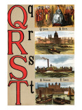 Q  R  S  T Illustrated Letters