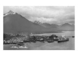 Sitka  Alaska - Aerial Panoramic View of Town