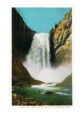 Yellowstone Nat'l Park  Wyoming - Great Fall from below