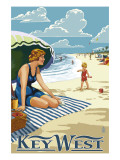 Key West  Florida - Beach Scene