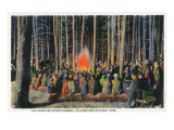 Yellowstone Nat'l Park  Wyoming - Campfire Entertainment Scene